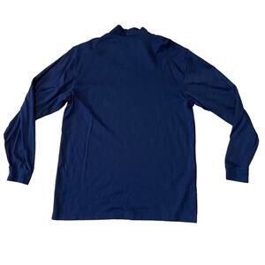 L.L. Bean Traditional Fit Long Sleeve Mockneck t-shirt size large Tall Navy Blue